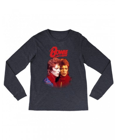 David Bowie Heather Long Sleeve Shirt | Bowie New York City Shirt $14.38 Shirts