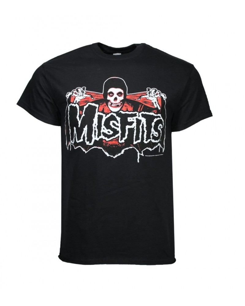 Misfits T Shirt | Misfits Batfiend Red T-Shirt $8.78 Shirts