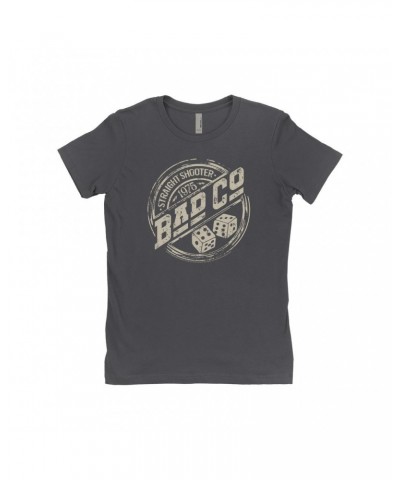 Bad Company Ladies' Boyfriend T-Shirt | Straight Shooter 1975 Distressed Shirt $7.49 Shirts