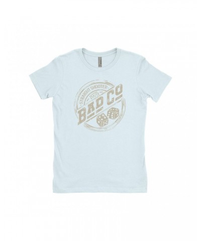 Bad Company Ladies' Boyfriend T-Shirt | Straight Shooter 1975 Distressed Shirt $7.49 Shirts