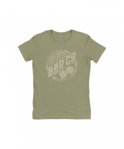 Bad Company Ladies' Boyfriend T-Shirt | Straight Shooter 1975 Distressed Shirt $7.49 Shirts