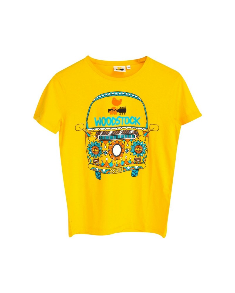 Woodstock Floral Van Logo Yellow T-Shirt $4.25 Shirts