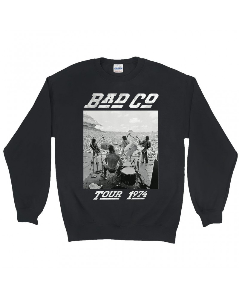 Bad Company Sweatshirt | 1974 On Stage Tour Sweatshirt $16.43 Sweatshirts