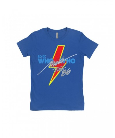 AC/DC Ladies' Boyfriend T-Shirt | Who Made Who Tour 1986 Shirt $12.48 Shirts