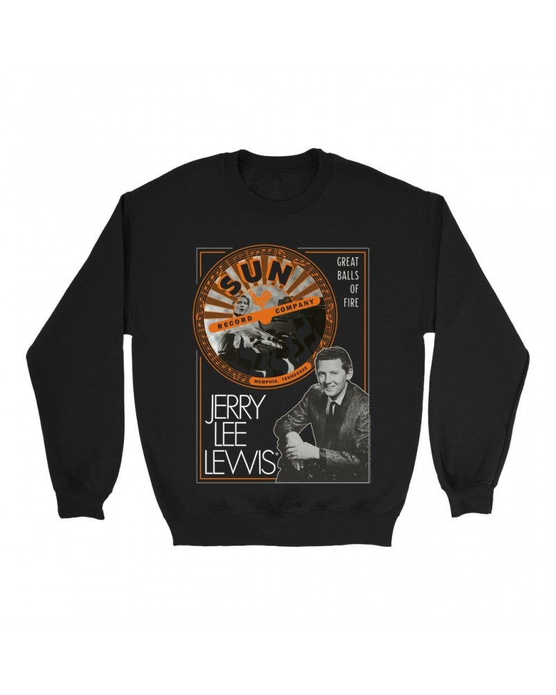 Jerry Lee Lewis Sun Records Sweatshirt | Great Balls of Fire Design Sun Records Sweatshirt $11.88 Sweatshirts