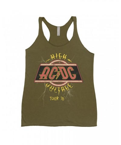 AC/DC Ladies' Tank Top | High Voltage '76 Tour Lightning Image Shirt $9.55 Shirts