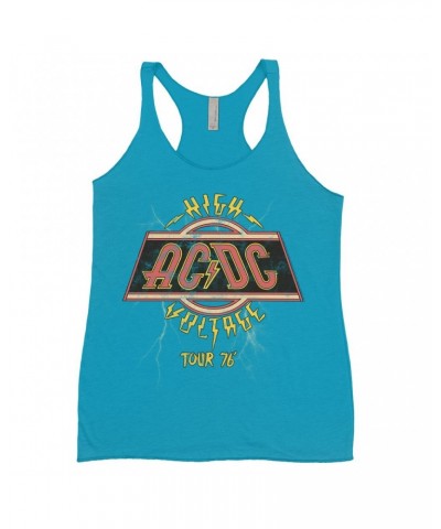 AC/DC Ladies' Tank Top | High Voltage '76 Tour Lightning Image Shirt $9.55 Shirts