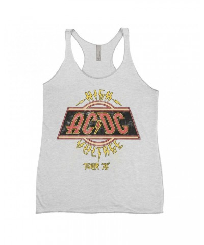 AC/DC Ladies' Tank Top | High Voltage '76 Tour Lightning Image Shirt $9.55 Shirts