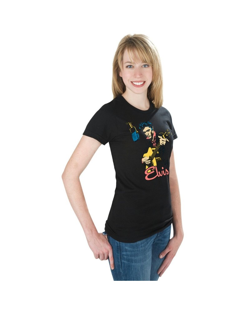 Elvis Presley Blue Mic Women's T-Shirt $2.20 Shirts