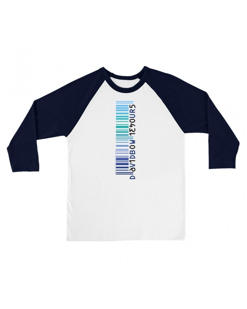 David Bowie 3/4 Sleeve Baseball Tee | Hours Album Barcode Shirt $8.99 Shirts