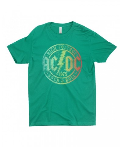 AC/DC T-Shirt | Rock & Roll 1975 Rainbow Design Distressed Shirt $10.98 Shirts