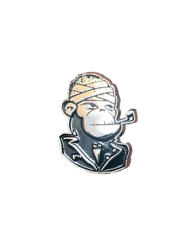 DeeCRACKS Shaped Monkey - Black & Silver - 1.25” Enamel Pin $4.71 Accessories