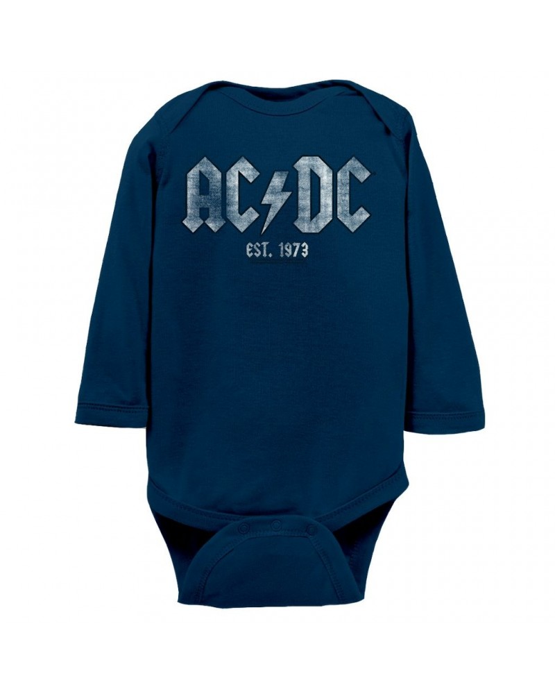 AC/DC Long Sleeve Bodysuit | Est. 1973 Distressed Bodysuit $8.82 Shirts