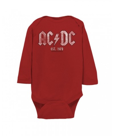 AC/DC Long Sleeve Bodysuit | Est. 1973 Distressed Bodysuit $8.82 Shirts