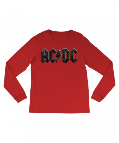 AC/DC Long Sleeve Shirt | Crocodile Texture Logo Shirt $12.58 Shirts