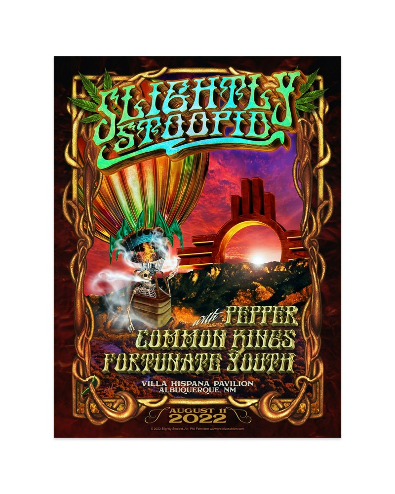 Slightly Stoopid 8/11 Albuquerque NM SHOW POSTER - Regular & Foil $18.40 Decor