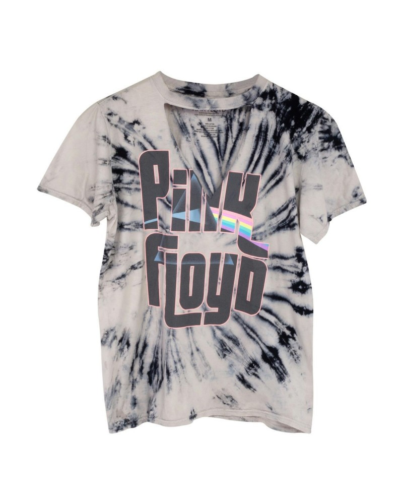 Pink Floyd Tye Dye V-Neck Cut Out T-Shirt $2.30 Shirts