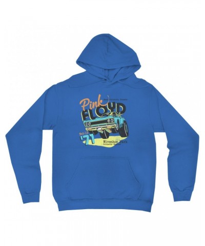 Pink Floyd Hoodie | Essex University Plymouth Roadrunner Concert Promotion Distressed Hoodie $15.18 Sweatshirts