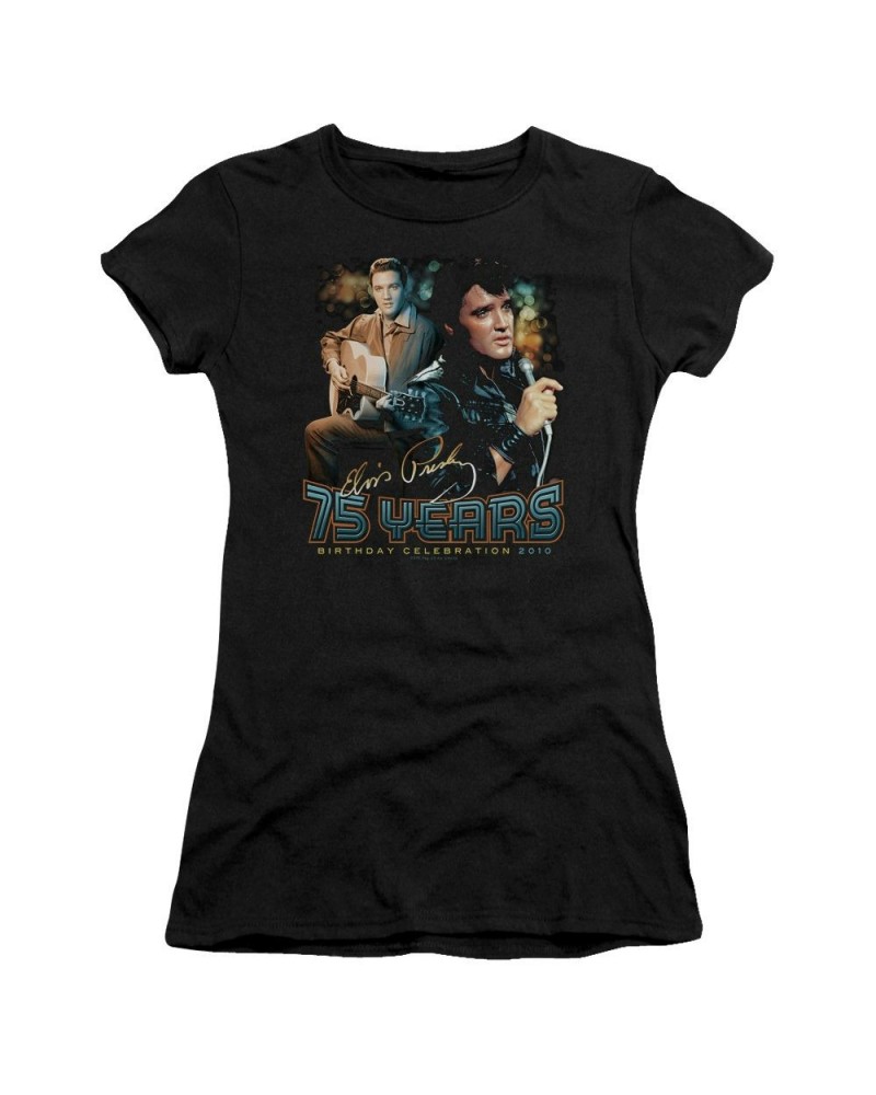 Elvis Presley Juniors Shirt | 75 YEARS Juniors T Shirt $6.80 Shirts