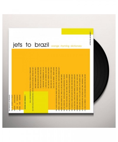 Jets To Brazil Orange Rhyming Dictionary Vinyl Record $10.39 Vinyl