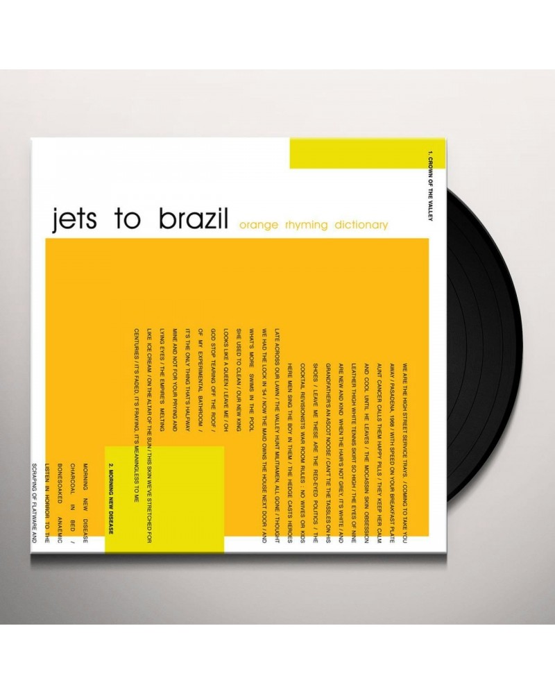 Jets To Brazil Orange Rhyming Dictionary Vinyl Record $10.39 Vinyl