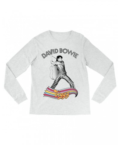 David Bowie Long Sleeve Shirt | Ziggy Live Promotion Shirt $12.28 Shirts