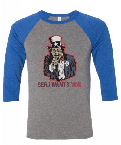 Serj Tankian Men's | Serj Wants You | 3/4 Sleeve Baseball Tee $14.70 Shirts