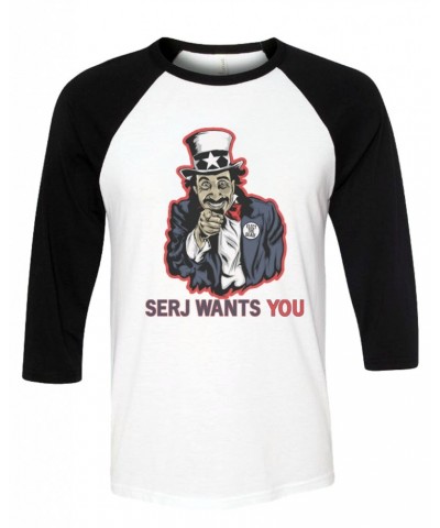 Serj Tankian Men's | Serj Wants You | 3/4 Sleeve Baseball Tee $14.70 Shirts