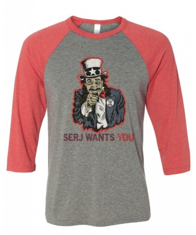 Serj Tankian Men's | Serj Wants You | 3/4 Sleeve Baseball Tee $14.70 Shirts