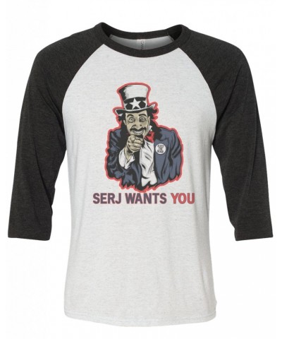 Serj Tankian Men's | Serj Wants You | 3/4 Sleeve Baseball Tee $14.70 Shirts