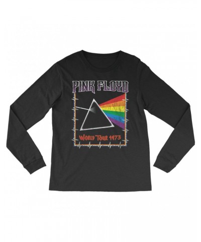 Pink Floyd Long Sleeve Shirt | World Tour 1980 Prism Design Distressed Shirt $14.98 Shirts