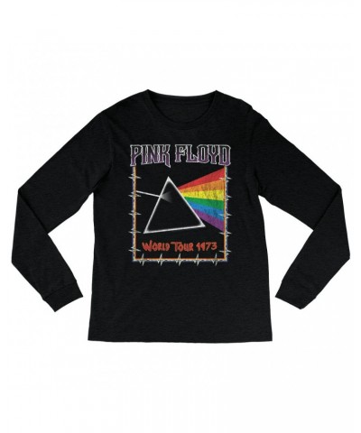 Pink Floyd Long Sleeve Shirt | World Tour 1980 Prism Design Distressed Shirt $14.98 Shirts