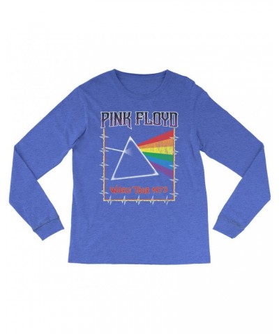 Pink Floyd Long Sleeve Shirt | World Tour 1980 Prism Design Distressed Shirt $14.98 Shirts