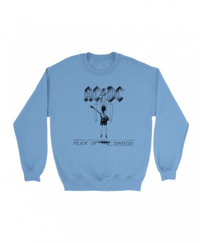 AC/DC Bright Colored Sweatshirt | Flick Of The Switch Album Sketch Sweatshirt $11.53 Sweatshirts