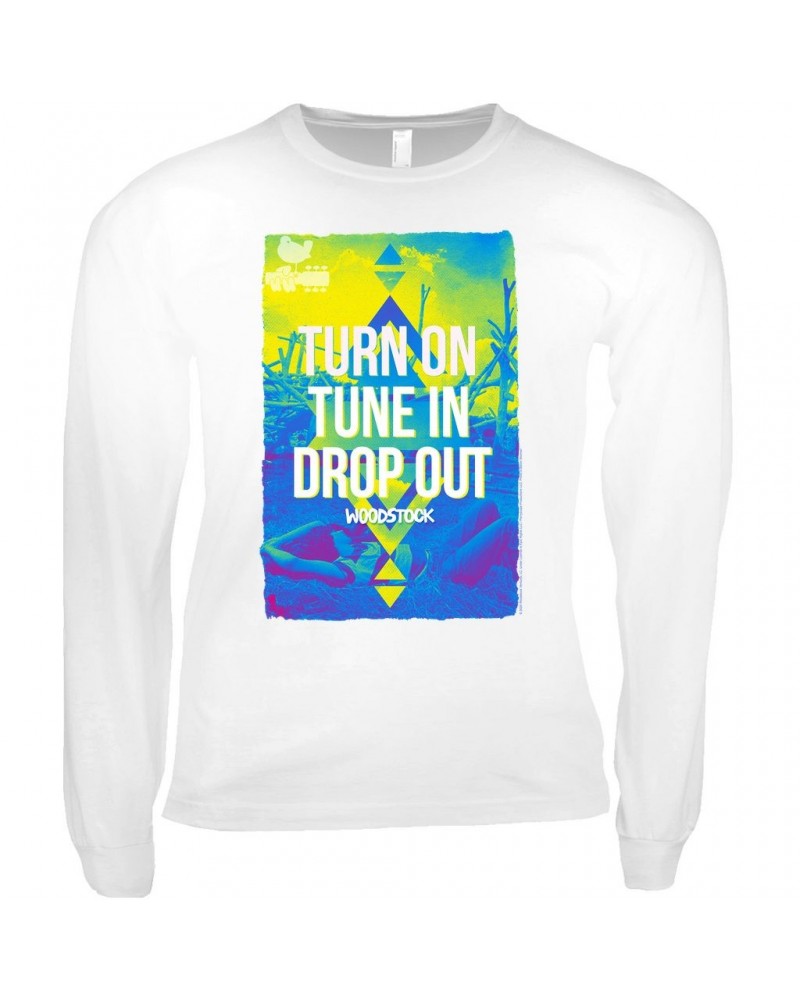 Woodstock Long Sleeve Shirt | Turn On Tune In Drop Out Design Shirt $10.18 Shirts