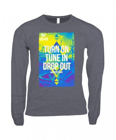 Woodstock Long Sleeve Shirt | Turn On Tune In Drop Out Design Shirt $10.18 Shirts