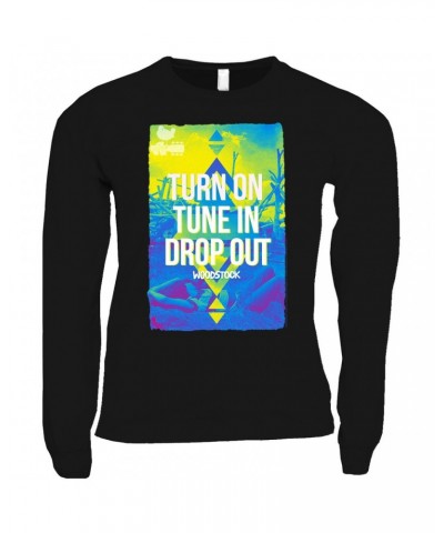 Woodstock Long Sleeve Shirt | Turn On Tune In Drop Out Design Shirt $10.18 Shirts