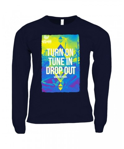 Woodstock Long Sleeve Shirt | Turn On Tune In Drop Out Design Shirt $10.18 Shirts