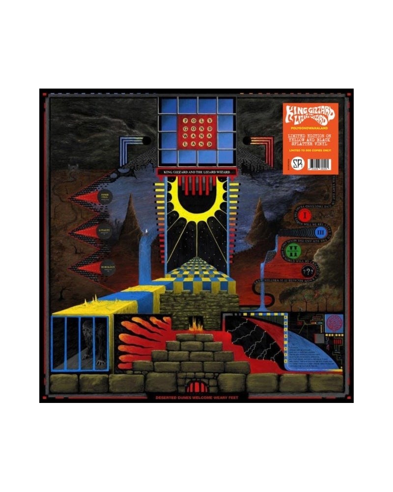 King Gizzard & The Lizard Wizard LP Vinyl Record Polygondwanaland (Yellow/Black Splatter Vinyl) $14.94 Vinyl